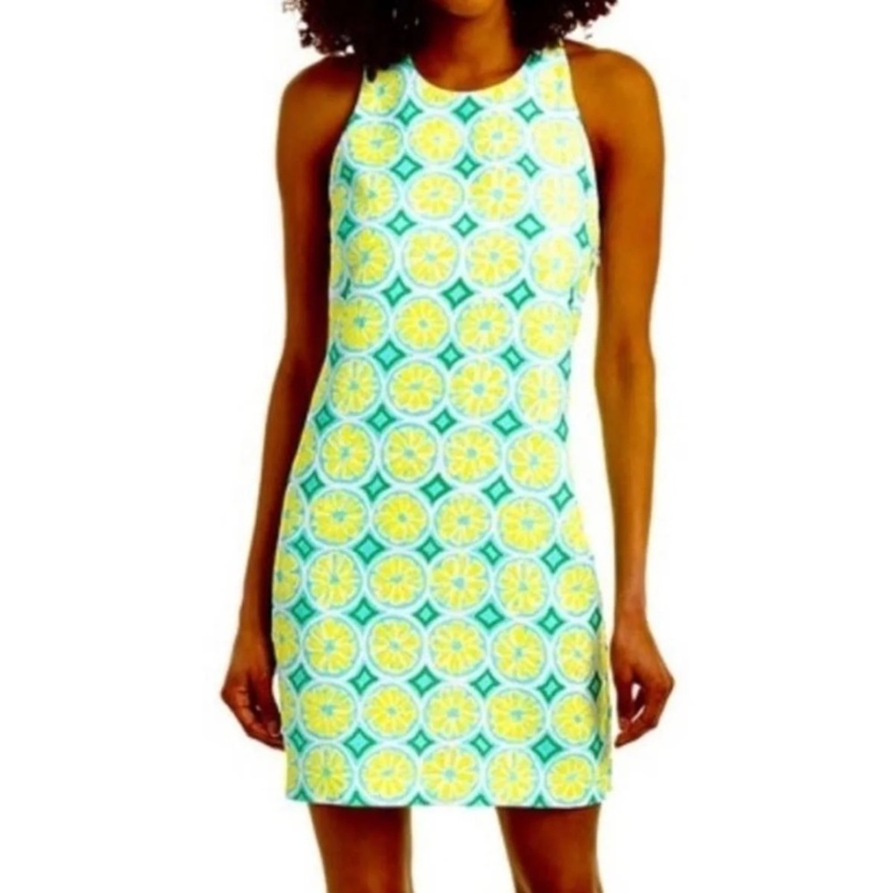 Sail To Sable Lemon Shift Dress small